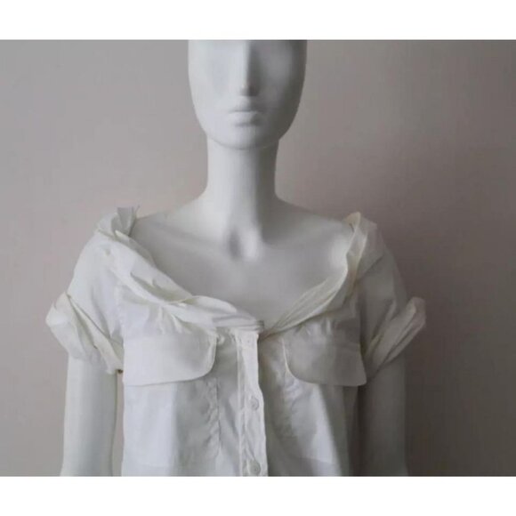 Jean Paul Gaultier Vintage Femme Chest Pocket Short Sleeve Top Size US 6 - Picture 3 of 8
